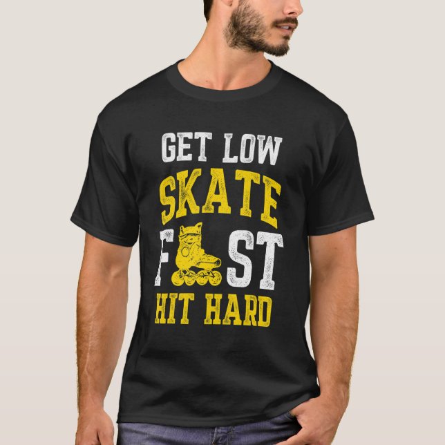 Camiseta Roller Derby Player Skate Fast Skate Team (Anverso)