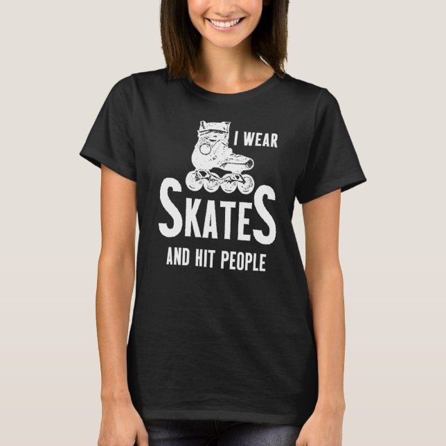 Camiseta Roller Derby Player Skates Skates Team 3 (Anverso)