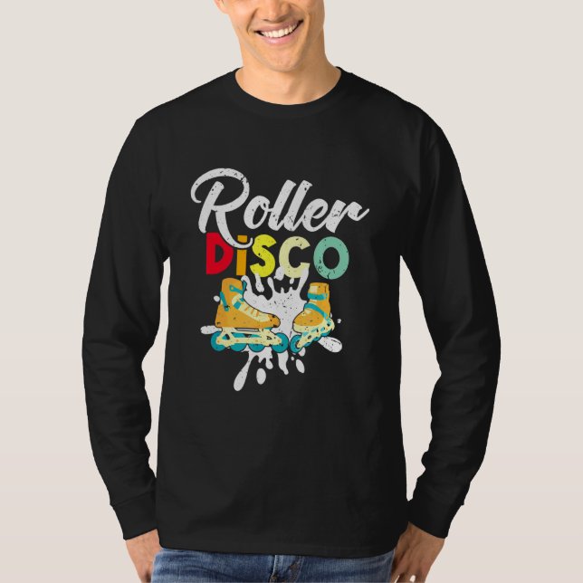 Camiseta Roller Disco - Patinaje disco de rodillos retro (Anverso)