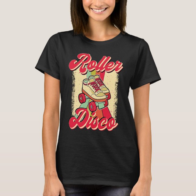Camiseta Roller Disco T Fiesta Dancer Skating Rink 80 (Anverso)