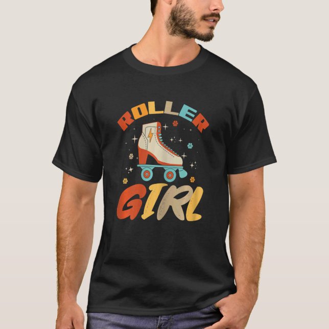 Camiseta Roller Girl Skating  For Derby Roller Skater Girls (Anverso)