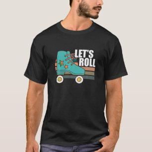 Camiseta Roller Roller Skater Skate Retro Vinta