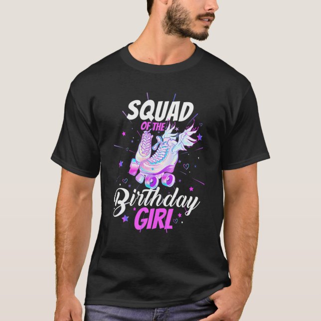 Camiseta Roller Skate Birthday Squad Funny Skler P (Anverso)