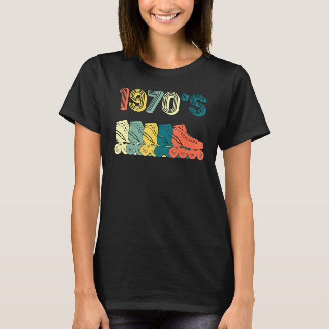 Camiseta Roller Skate Skating 70s Retro (Anverso)