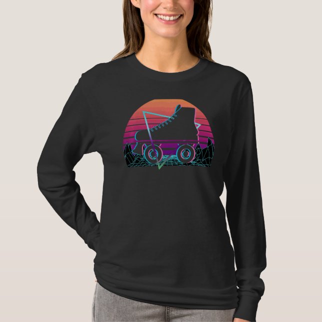Camiseta Roller Skater Skate Retro (Anverso)