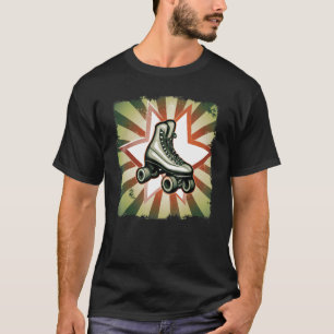 Camiseta Roller Skates Roller Blades estilo retro 70