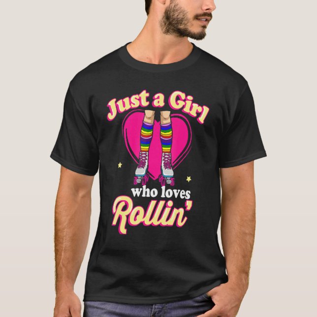 Camiseta Roller Skates   Rollerskating 70s Party Eighties O (Anverso)