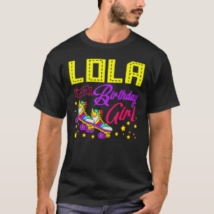 Camiseta Roller Skates Skating Lola Del Chica De Cumpleaños