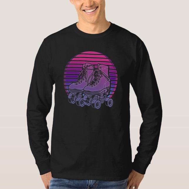 Camiseta Roller Skates Vaporwave 80's Disco 70's Roller Ska (Anverso)