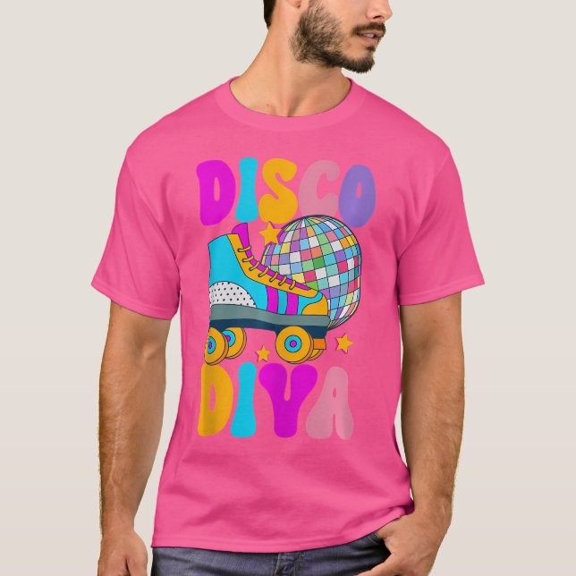 Camiseta Roller Skating Disco Diva Skate Girl 70S (Anverso)