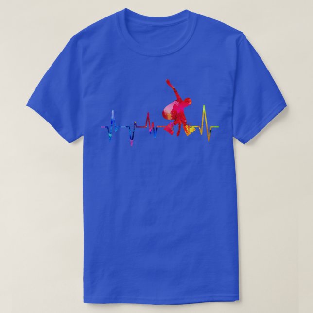 Camiseta Roller Skating Heartbeat watercolor (Diseño del anverso)