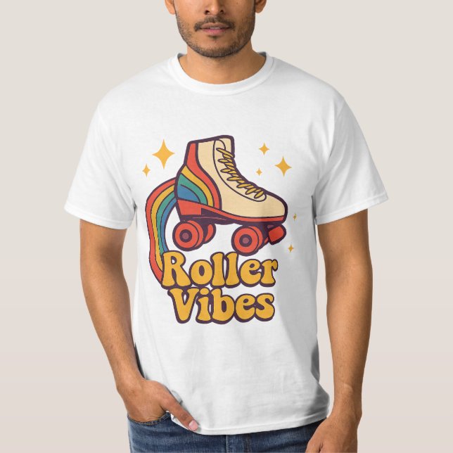 Camiseta Roller Vibes” Retro Skate Tee (Anverso)
