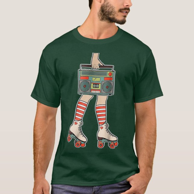 Camiseta Rollerskates de los años 80 Disco de patinaje sobr (Anverso)