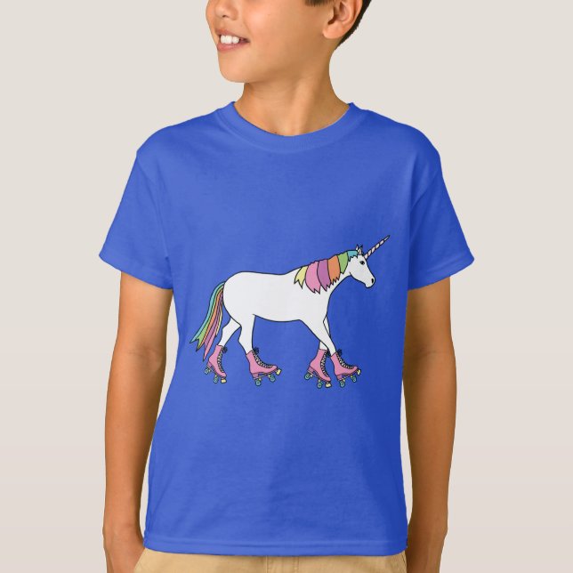 Camiseta Rollerskating del unicornio (Anverso)