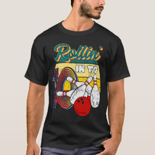 Camiseta Rollin en 10 Bowling Birthday Party 10th Birthda