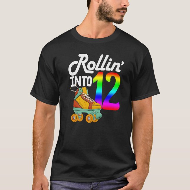 Camiseta Rollin En 12 Mujeres Patinando Zapatos Nacidos (Anverso)