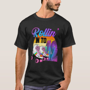 Camiseta Rollin' en 12 Roller Skating Rink 12th Birthday
