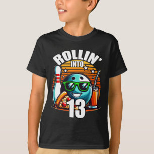 Camiseta Rollin en 13 Bowling Birthday Party 13th Birthda