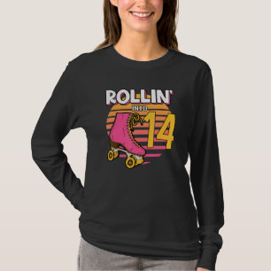 Camiseta Rollin' en 14 Chicas de Roller 14th Birthday Party