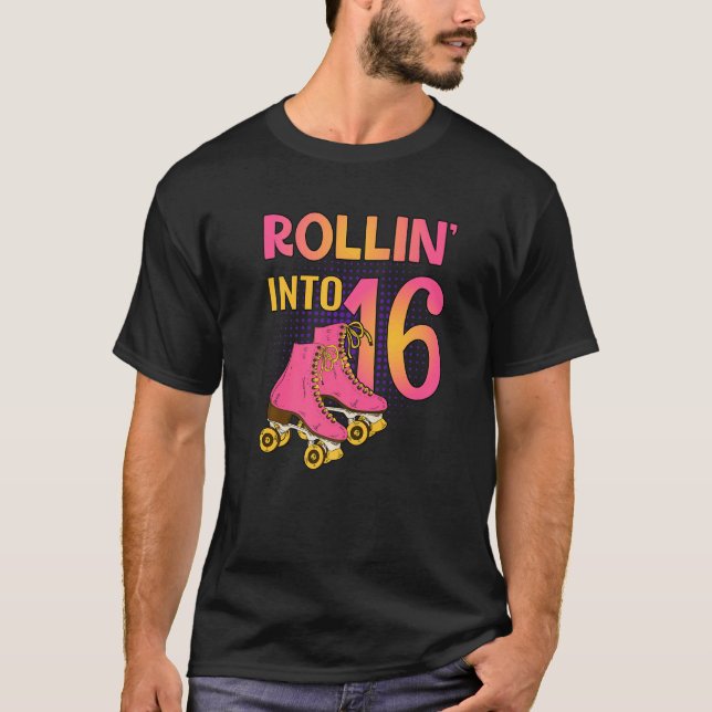 Camiseta Rollin' en 16 Chicas de Roller 16ª Fiesta de Cumpl (Anverso)
