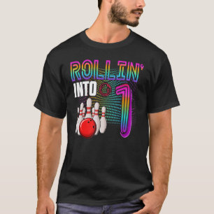 Camiseta Rollin en 1 año de edad Bowling Chica de cumpleaño