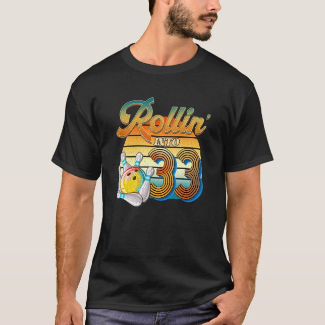 Camiseta Rollin' en 33 años Bowler (Anverso)