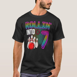 Camiseta Rollin en 7 años Bowling Chica de cumpleaños 7