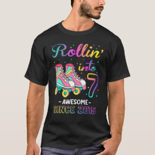 Camiseta Rollin' en 7 Awesome 2015 Roller Skating 7th Bir