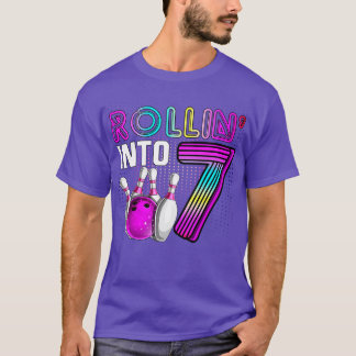 Camiseta Rollin en 7 Bowling Birthday Party 7º cumpleaños
