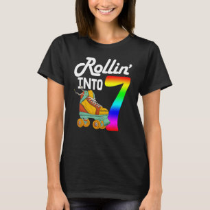 Camiseta Rollin En 7 Mujeres Patinando Zapatos Birthda
