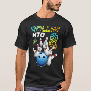 Camiseta Rollin en 8 Fiesta de Cumpleaños Retro 8 Bir