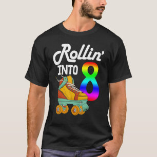 Camiseta Rollin En 8 Mujeres Patinando Zapatos Birthda