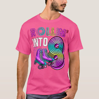 Camiseta Rollin' En 8 Roller Rink 8Cumpleaños Pa