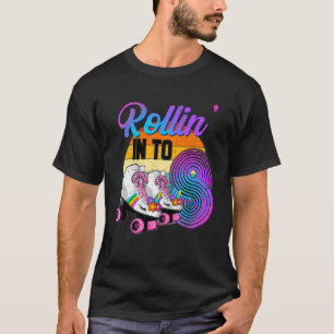 Camiseta Rollin' En 8 Roller Skating Rink 8Cumpleaños Pa