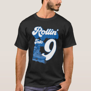 Camiseta Rollin' En 9 Roller Patinaje Cumpleaños 12 Niño Ki
