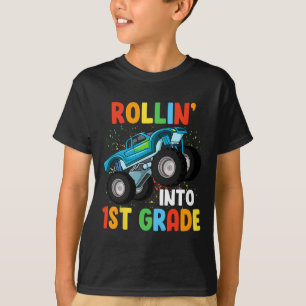 Camiseta Rollin' En Camión Monstrual De Primer Grado 100 Dí