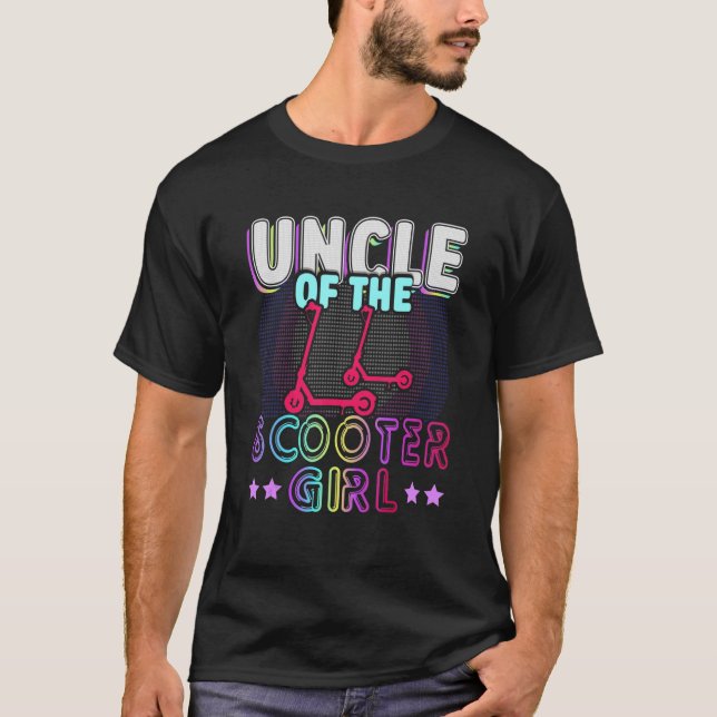 Camiseta Rollin En El Tío Del Chica Scooter Niños Retro C (Anverso)