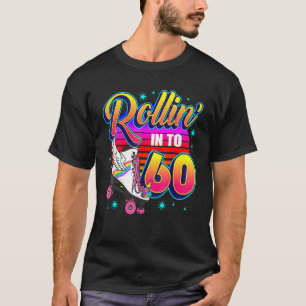 Camiseta Rollin' In To 60 Roller Skating Vintage Retro 60