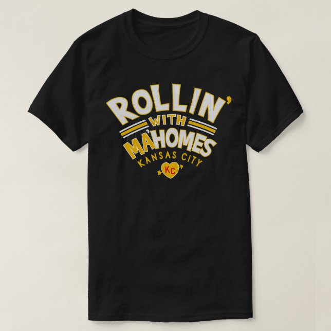 Camiseta Rollin Rojo De Kansas City Con Estilo Retro De Mah (Diseño del anverso)