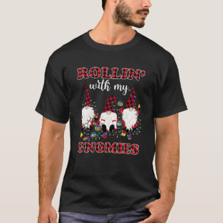 Camiseta Rollin With My Gnomies Roll For Initiative Christm