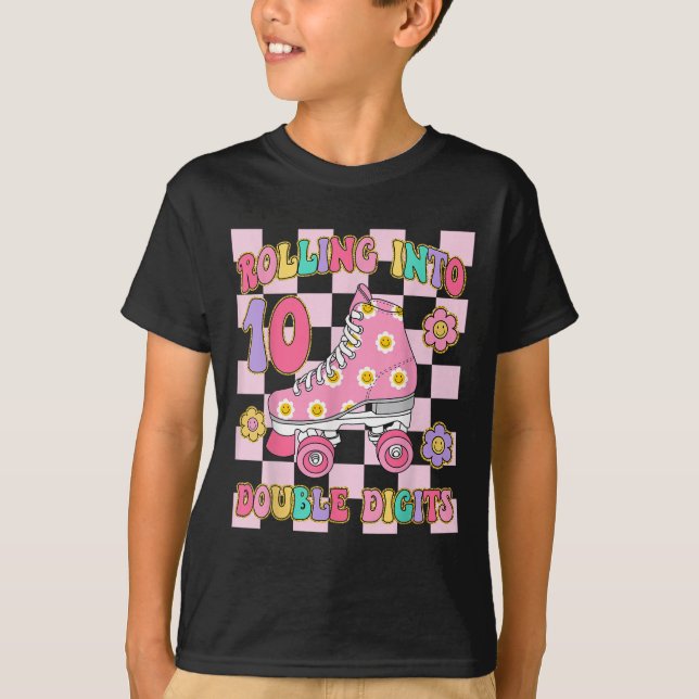 Camiseta Rolling en 10 dígitos dobles 10.º rollo de cumplea (Anverso)