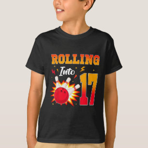 Camiseta Rolling en 17 Bowling Birthday Party de 17 años