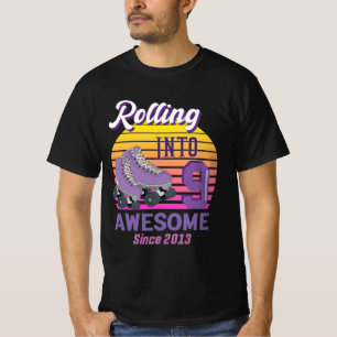Camiseta Rolling en retro 9 Desde 2013 Patinaje en patineta