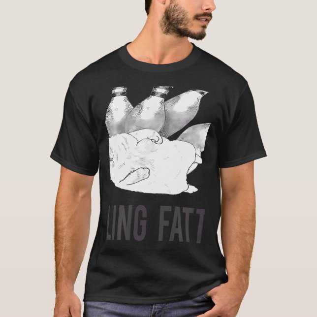 Camiseta Rolling Fatties Cat Bowling Shoke Sport Men Women (Anverso)