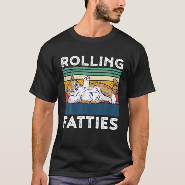 Camiseta Rolling Fatties Cat Funny Cat (Anverso)