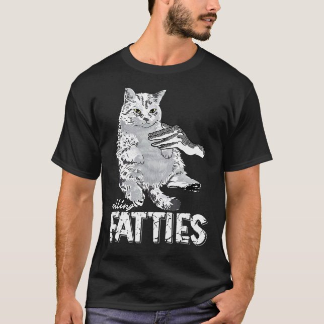 Camiseta Rolling Fatties Cat Kitten Cat Lazy (Anverso)