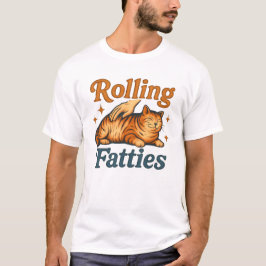 Camiseta Rolling Fatties Cat T-Shirt - Funny Cat Lover Humo