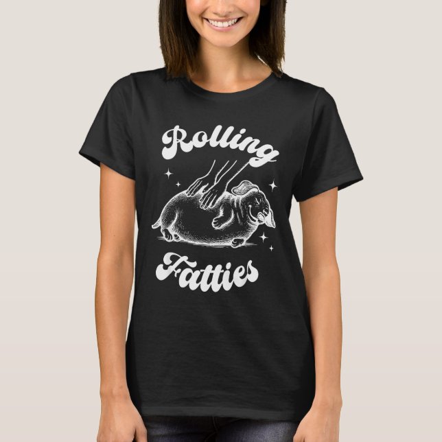 Camiseta Rolling Fatties Dog Dachshund Weed Wiener Dog Love (Anverso)