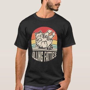 Camiseta Rolling Fatties Gato Juguetón Retro