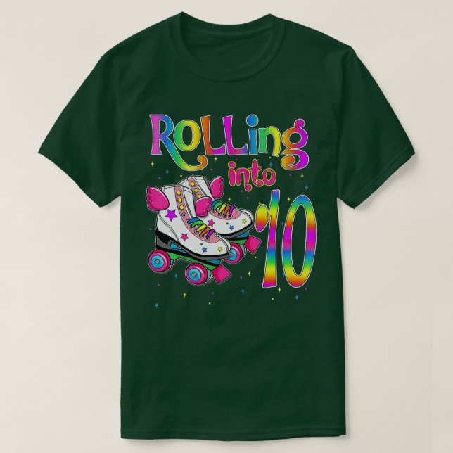 Camiseta Rolling In 10 años Lets Im Turning 10 Roll (Diseño del anverso)